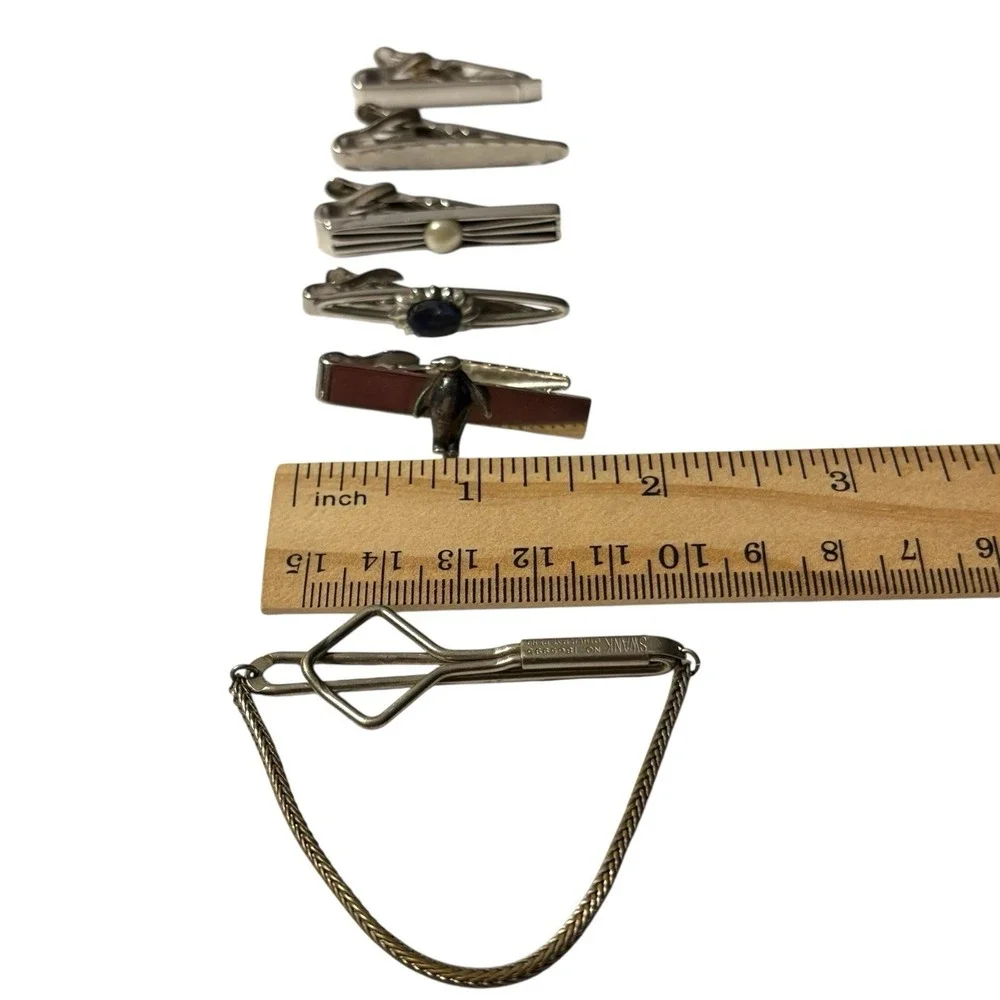 Vintage SWANK lot 8pc CuffLinks Tie Clip Set Silver & Gold‎ Tone Men's Jewelry